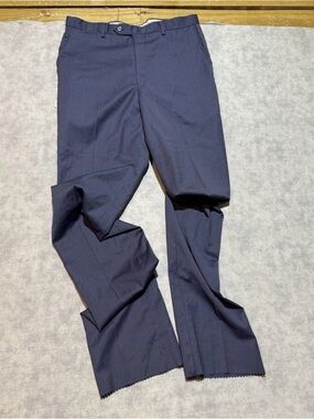 Hart Schaffner Marx New York Pinstripe Unhemmed Dress Pants - 40 33 Long - New